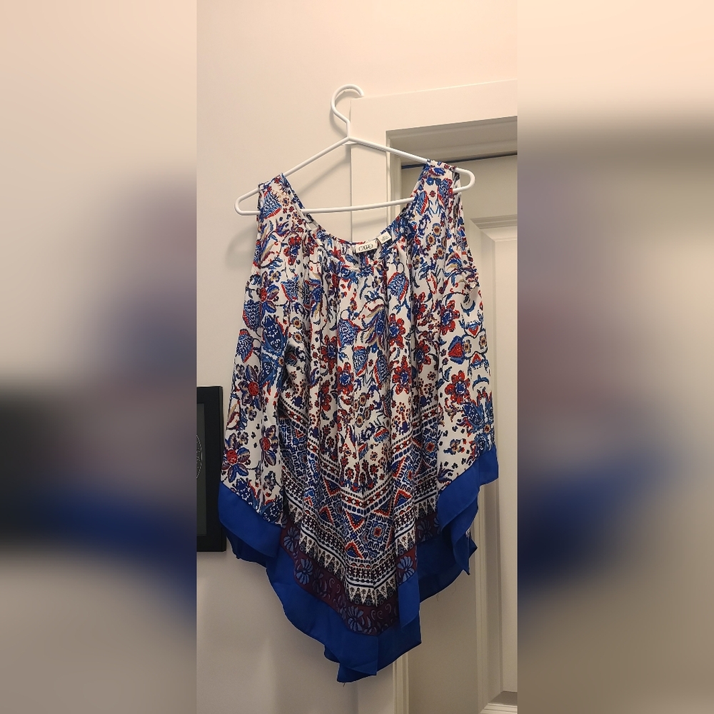 ✨ Boho Chic 3/4 Sleeve Blouse with Open Shoulders ✨